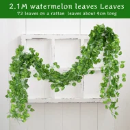 2.1M Artificial Plant Green Ivy Leaf Garland Silk Wall Hanging Vine Home Garden Decoration Wedding Party DIY Fake Wreath Leaves - Image 4
