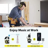 ARM NEXT Electronic Noise Reduction Earmuff Hearing Protector Headphone Digital AM/FM Radio Stereo Hearing Protection Ear Muffs - Image 3