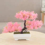 Artificial Plastic Plants Bonsai Small Tree Pot Fake Plant Potted Flower Home Room Table Decoration Garden Arrangement Ornaments - Image 5