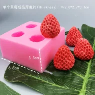 Fruit Strawberry Silicone Mold Fondant Chocolate Jelly Making Cake Tools Decorating DIY Plaster Clay Resin Art - Image 3