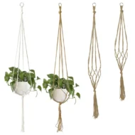 Handmade Flower Hanging Pot Rope Net Macrame Plant Hanger Flower Pot for Home Wall Decoration Courtyard Garden Planter Basket - Image 5