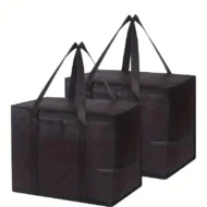 Large Capacity Insulated Grocery Bags Foldable Reusable Soft Cooler Bag Lightweight Hot Cold Takeout Food Delivery Bag - Image 3