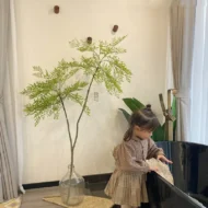 New Artificial Southern India Large Bamboo Leaf Tropical Rainforest Green Tree Garden Outdoor Living Room Bonsai Home Decoration - Image 3