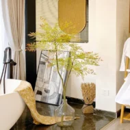 New Artificial Southern India Large Bamboo Leaf Tropical Rainforest Green Tree Garden Outdoor Living Room Bonsai Home Decoration - Image 6